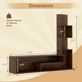 Tangkula Bookshelf TV Stand for TVs up to 50 Inch
