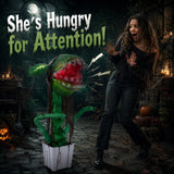 Tangkula Halloween Animated Standing Horror Piranha Plant Decoration