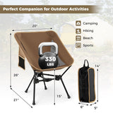 Tangkula Portable Camping Chair Ultra-Lightweight Compact  with Side Pocket