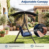 Tangkula 2 Person Porch Swing with Removable Cushions
