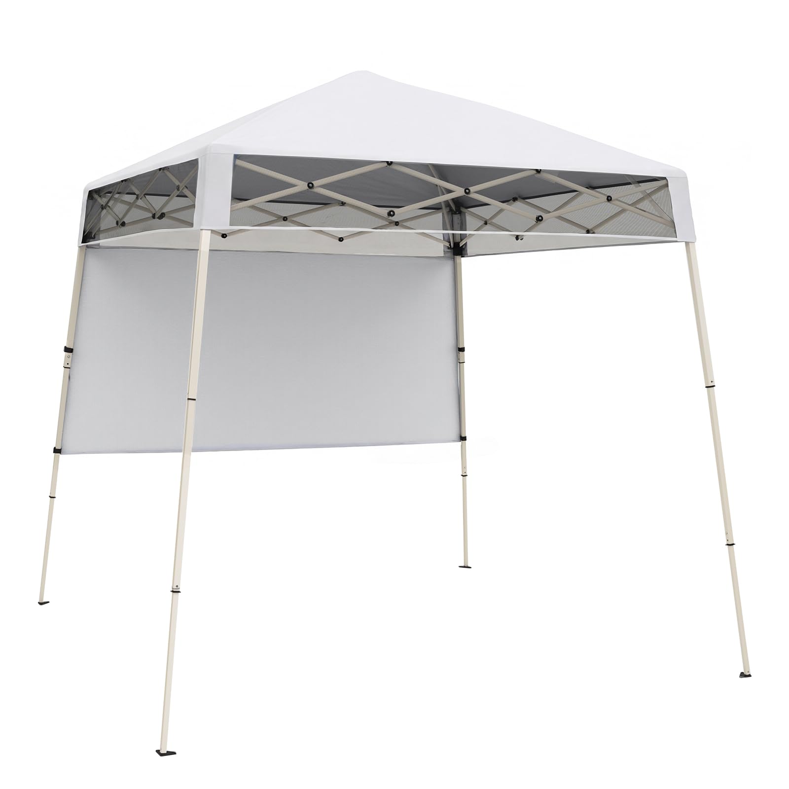 Tangkula 7x7 Ft Pop Up Canopy with Center Lock UPF50+ Slant Leg Outdoor Tent