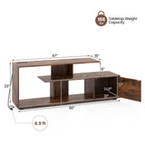 Tangkula 60" TV Stand with Charging Station