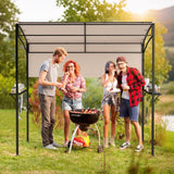Tangkula 7.8 x 4.4 FT Grill Gazebo for Backyard Deck Garden Lawn