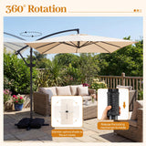 Tangkula 8x8 FT Patio Umbrella with Base Included
