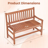 Tangkula 44 Inch Wood Outdoor Garden Bench