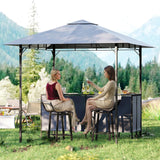 Tangkula 3 Piece Patio Bar Set for BBQ Party Poolside Garden