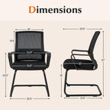 Tangkula Office Guest Chair with Lumbar Support