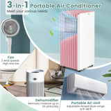 Portable Air Conditioner for Room up to 350 Sq. Ft, 10000 BTU 3-in-1 AC Unit for Bedroom w Dehumidifier/Fan/Cool/Sleep Mode
