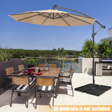 Tangkula 4Pcs 13L 220 lbs Cantilever Offset Patio Umbrella Base