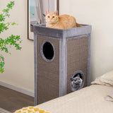 Tangkula 4 Story Cat Tree Condo, 39 Inch Multi-Layer Cat House with Sisal Scratch Pad