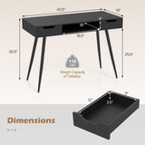 Tangkula Mid Century Modern Computer Desk for Home Office & Compact Spaces