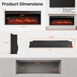 Tangkula 36/40 Inch Recessed Electric Fireplace | 750W/1500W ETL Certificated