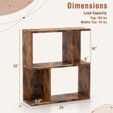 Tangkula 3 Tier Geometric Bookshelf