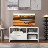 Tangkula White TV Stand for TVs up to 50”