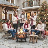 Tangkula Fire Pit for Outside Wood Burning