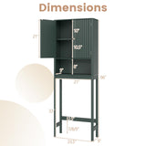 Tangkula Over The Toilet Storage Cabinet Above Toilet Bathroom Organizer