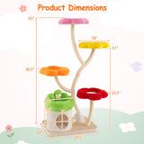 Tangkula 65 Inch Tall Cat Tower with Flower-Shaped Platforms