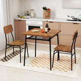 Tangkula Square Dining Table Set for 2