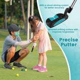 Tangkula Kids Golf Club Set Right Hand, Junior Complete Golf Club Set with 205CC #3 Fairway Wood & #7/#S Irons & Putter