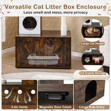 Tangkula Cat Tree with Litter Box Enclosure | Industrial Hidden Litter Box with Cat Tower
