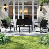 Tangkula 4 Piece Patio Furniture Set for Balcony Poolside Garden