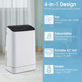 15000 BTU Portable Air Conditioner, with Heat, Auto Swing 4-in-1 AC Unit for Rooms up to 800 Sq.Ft, with Built-in Dehumidifier
