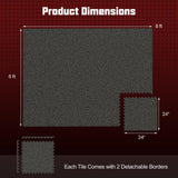 Tangkula 0.79" Thick Rubber Top Exercise Mat 48 Sq Ft