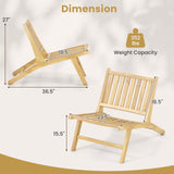 Tangkula Teak Wood Outdoor Accent Chairs for Patio Lawn Garden Backyard Deck