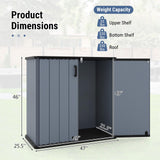 Tangkula 23.5 Cu.ft Outdoor Storage Box with Floor & Lockable Door