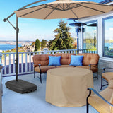 Tangkula Universal Offset Umbrella Base, Water & Sand Filled Heavy Duty Base with Cross Base & Wheels