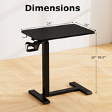 Tangkula Mobile Standing Desk with Cup Holder and Headphone Hook