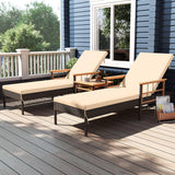 Tangkula Lounge Chair Outdoor with Side Table