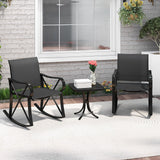 Tangkula 3 Piece Patio Rocking Set