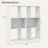 Tangkula 8-Cube Bookcase Modern Cubby Bookshelf