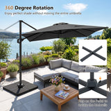 Tangkula 11 x 9 FT Patio Umbrella with Base Included
