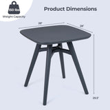 Tangkula 28" Square Outdoor Dining Table Small Compact Outside Furniture