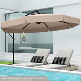 Tangkula 10FT Offset Hanging Umbrella with Cover