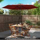 Tangkula Heavy Duty Outdoor Umbrella with Push Button Tilt