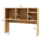 Tangkula Desktop Bookshelf, Countertop Storage Hutch with 4 Shelves for Computer Desk