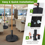 Tangkula Umbrella Base, 31 lbs Capacity Heavy-Duty Patio Outdoor Round Umbrella Stand for 9 ft Umbrella