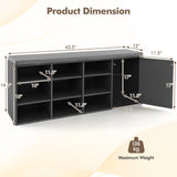 Tangkula Shoe Storage Bench with Padded Cushion