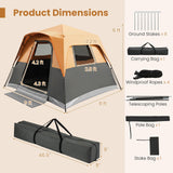 Tangkula 6-Person Camping Tent  for Family Camping & Hiking