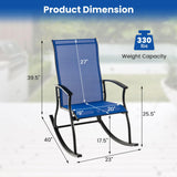 Tangkula Patio Rocking Chairs Set of 2/4, Outdoor Rocking Chair with Smooth & Safe Rocking Motion, Ergonomic Backrest