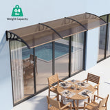 Tangkula 30" x 39" Window Awning with Hollow Sheet for Rain Snow Sunlight Protection