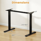 Electric Standing Desk Frame Height Adjustable Computer Desk Base with LED Display