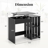 Tangkula Computer Desk with Lift Top