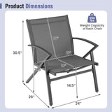 Tangkula Patio Chairs with Heavy Duty Metal Frame