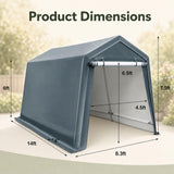Tangkula 8.3 x 14 FT Heavy Duty Outdoor Storage Shed