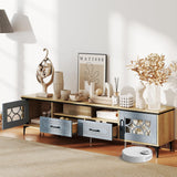 Tangkula Farmhouse TV Stand for TVs up to 80”