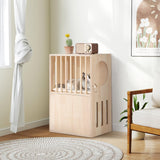 Tangkula 2-Tier Luxury Wood Cat House